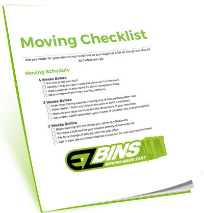 EZ Bins Moving Checklist